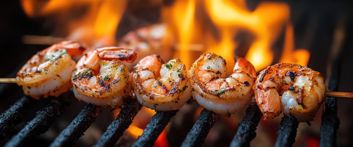 Grilované krevety s grilovacím kořením