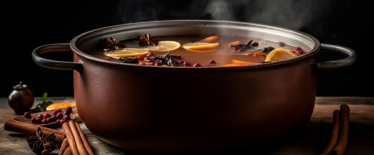 Svařené víno v hrnci