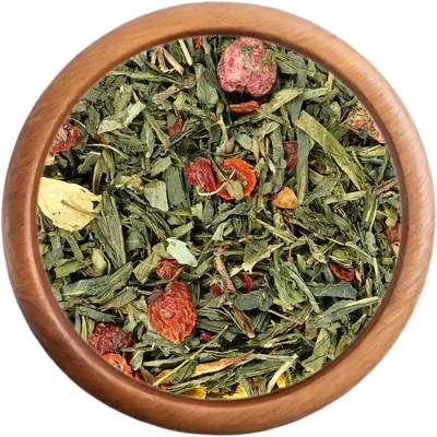 Zelený čaj s příchutí Maliny s mátou