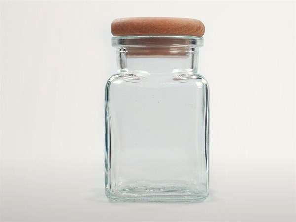 Kořenka Kořenka skleněná velká s dřevěným uzávěrem