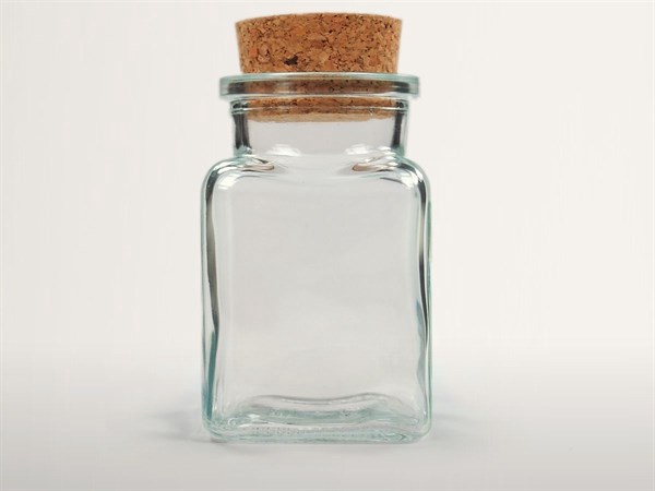 Kořenka Kořenka skleněná velká s korkovým uzávěrem