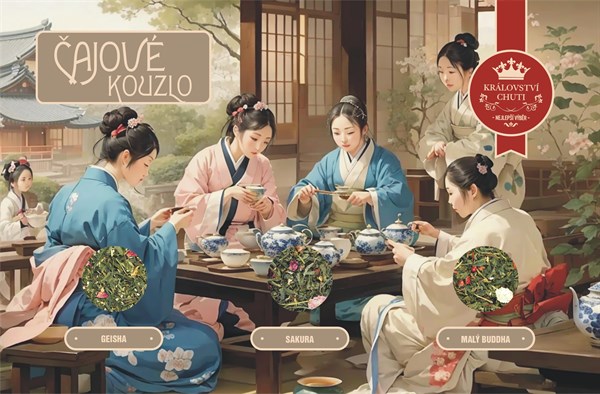 Dárková sada ochucených zelených čajů Čajové kouzlo