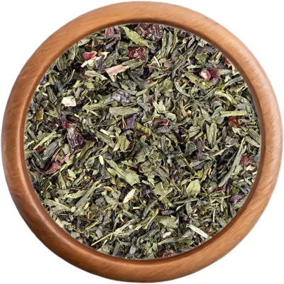 Zelený čaj s příchutí Zelený čaj s jahodami a malinami BIO